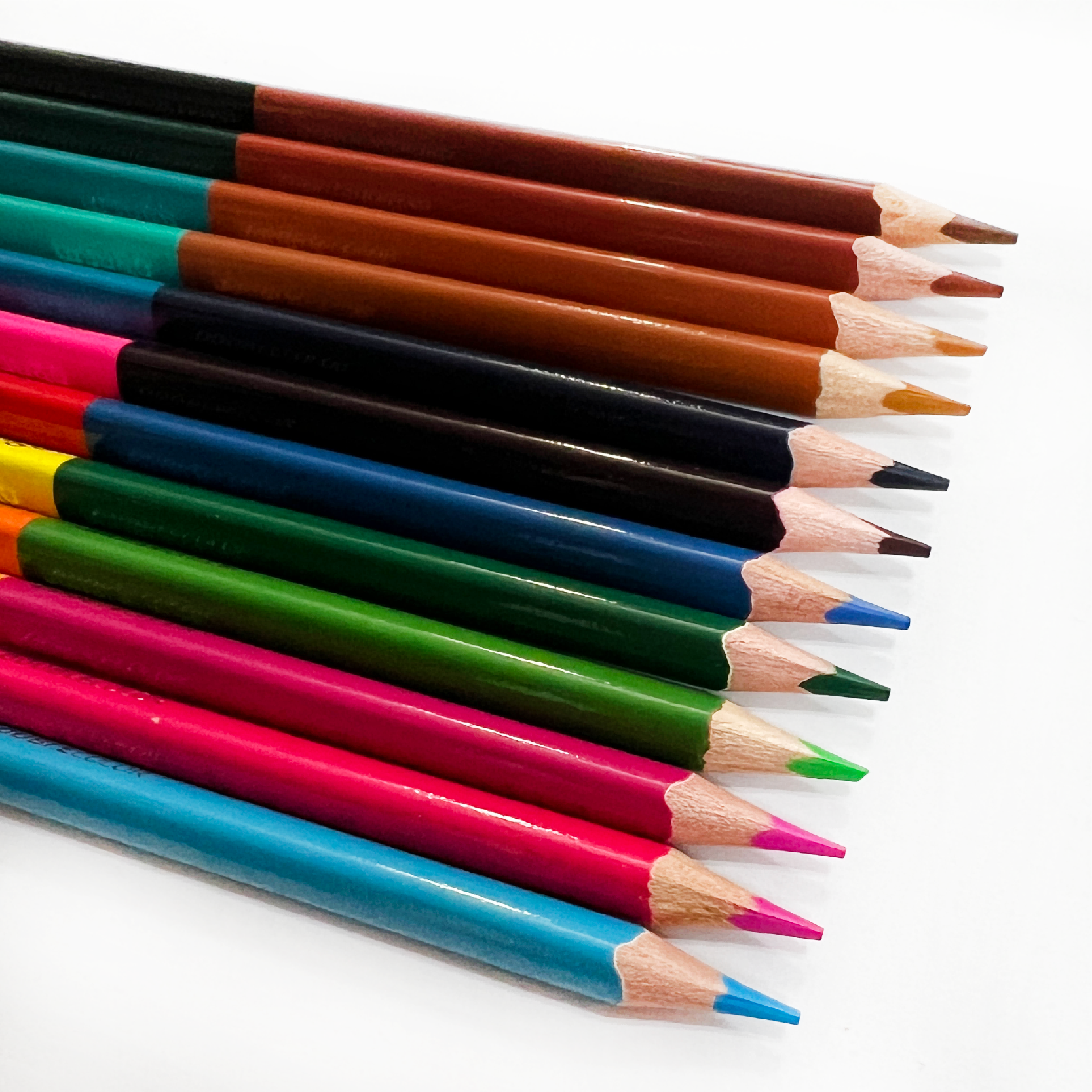 Art Supplier 7 Inch Double-End Sharpened Drawing Tools 24Colors In 12PCS Pencils