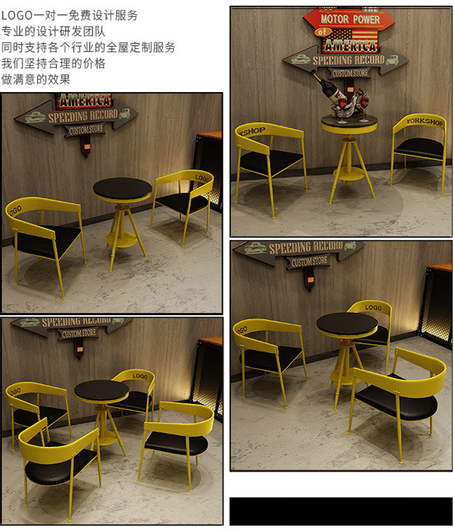 Home Furniture Coffee Shop Tables and Chairs Set NO Folded Interior Design Furniture Set