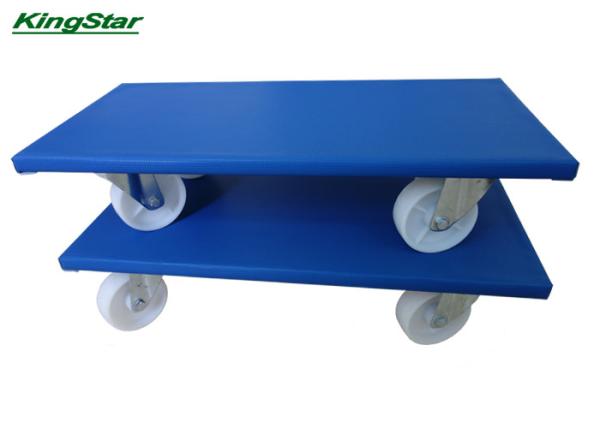 Blue Transport Roller 4 Wheel Moving Dolly With 60x30 Cm 100mm White Wheel