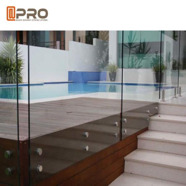 Interior Clear Laminated Tempered  Glass Aluminum transparent Balustrade