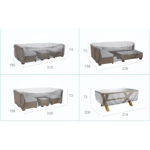 Patio Furniture Set Cover Outdoor Sectional Sofa Set Covers Outdoor Table Chair Set Covers Water Resistant Large