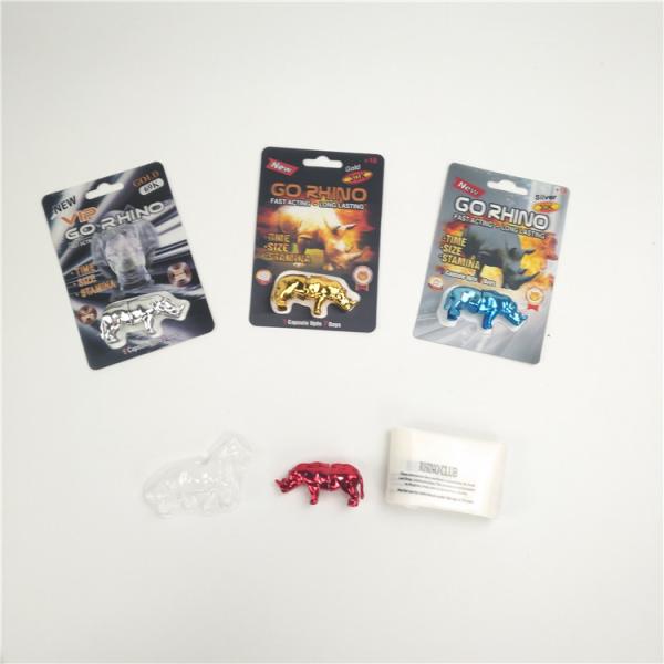 Tarjeta estupenda de la pantera 3D de la mamba del caballo más nuevo del negro para el paquete masculino de la píldora del sexo del platino del rinoceronte 600K 700K de las píldoras del aumento que embala