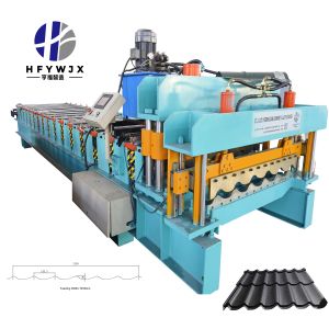 Roofing Glazed Roll Forming Machine With 16 Roll Forming Stations And PLC Control System