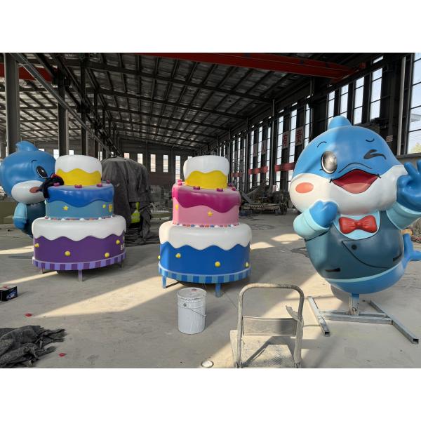 Eco-friendly Garden Decoration Life Size Fiberglass Ornament Model Outdoor Cartoon Rabbit Statue