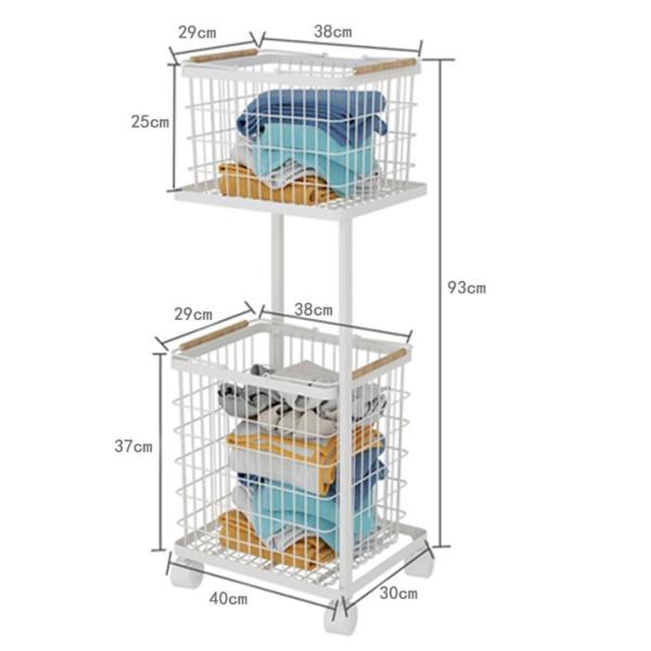4KG Metal Hamper On Wheels , Anti Corrosion Metal Clothes Hamper