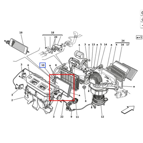 For Maserati Quattroporte Ghibli M156 3.0 TDS V6 Auto Car Heater OEM 673000093 673000094