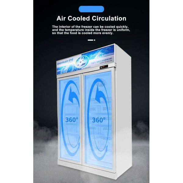 Congélateur droit d'affichage de portes en verre du supermarché 1/2/3 pour la crème glacée