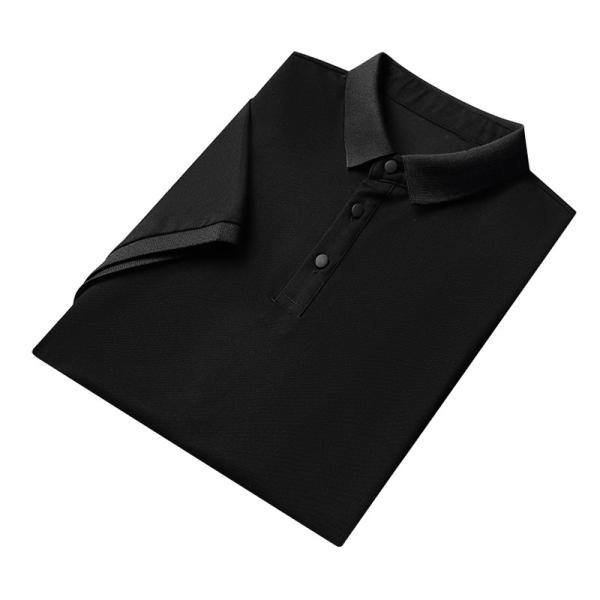 Lapel Collar Males Solid Color Rugby Shirts 180gsm Ice Thread Plus Size Polo Shirt