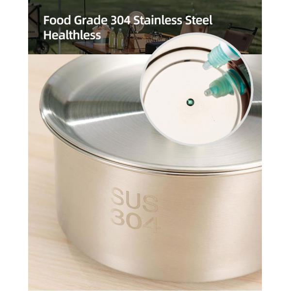 Amazon TOP Seller 304 Stainless Steel Non Stick Fry Pan Outdoor Cooking Set Camping Cookware Set For Hiking