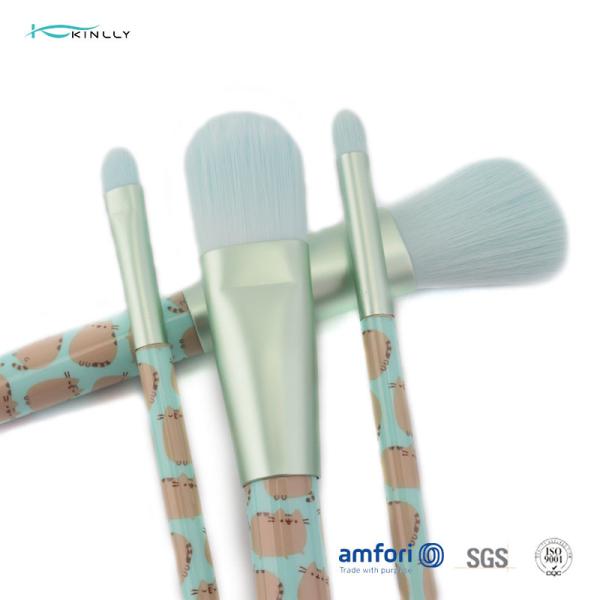 a escova plástica de mármore azul da composição 6pcs ajustou o cabelo de nylon com a caixa de empacotamento do PVC