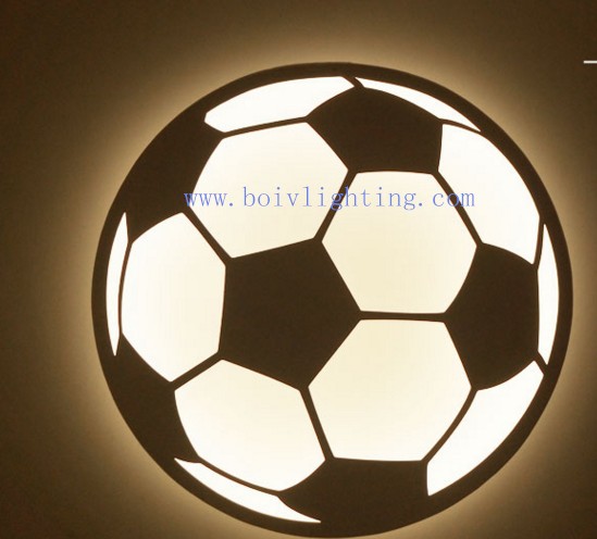 Super-thin Acrylic  LED Fashion Modern  LED Wall Lamp Football Shape Bedside  Light