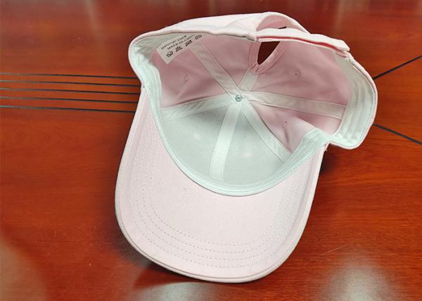 Hot Sale Pink 6 Panel Custom Your Own Logo Ponytail Baseball Sport Caps Hats For Women