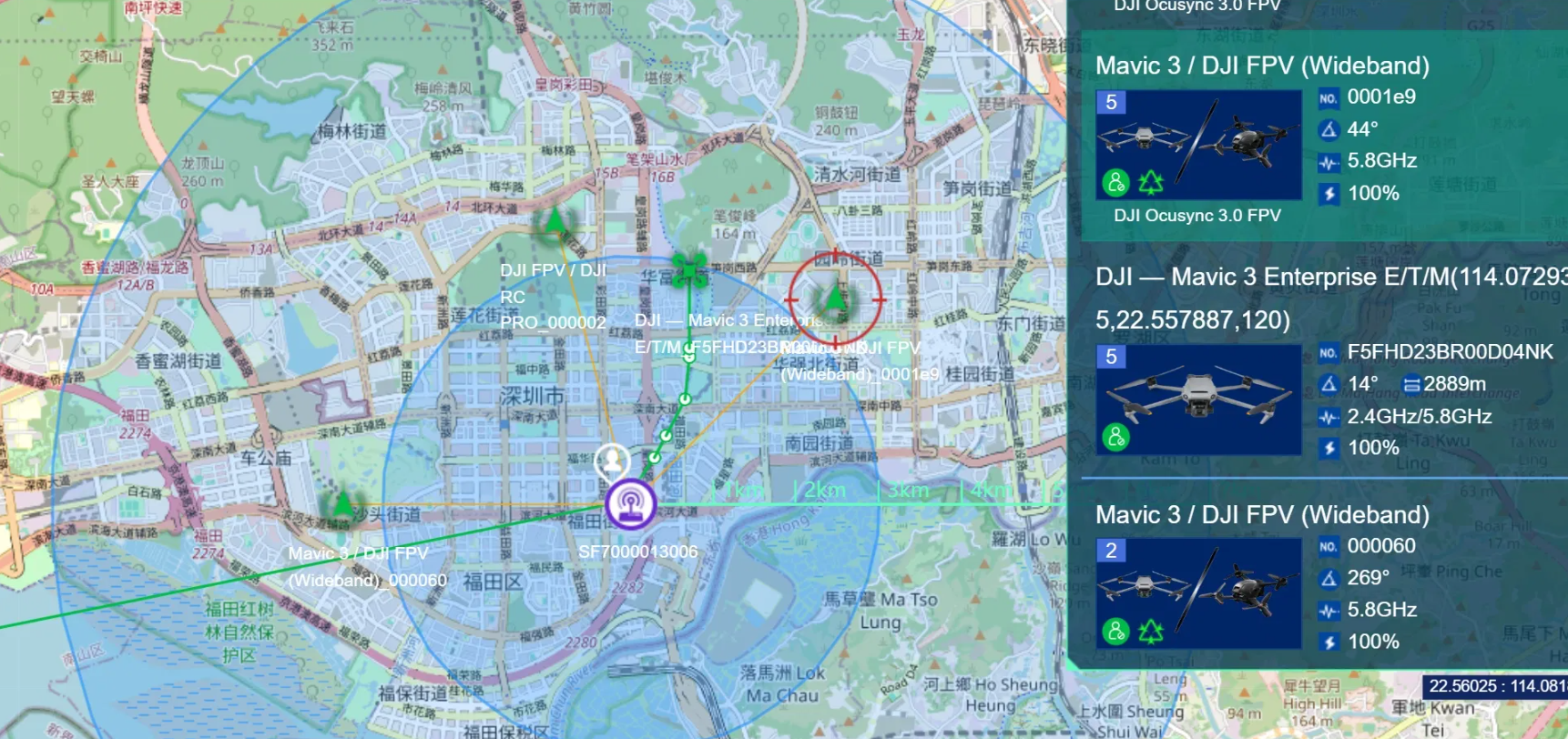 Drone Detector with 10km Detection Range, Full Band Spectrum Display, and 400+ Drone Model Database for UAV Security