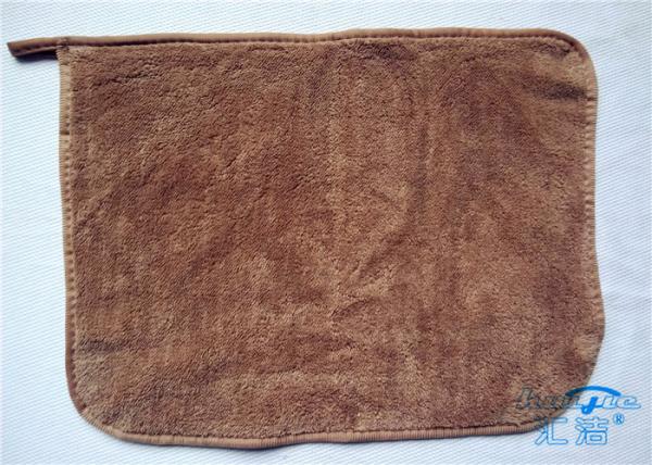 High Density Fluffy Fleece Microfiber Kitchen Towels Red , Water Absorbing Towel
