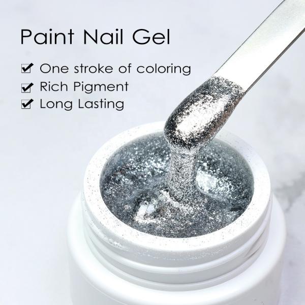 Professional Non-Toxic Gel Nail Polish for Salon Easy Soak Off Custom Glitter Painting and Arylic Material