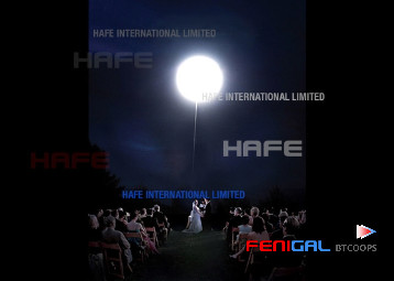 Bright Moon 3800 MM Helium Balloon Lights Equipped With 8000W Halogen Led Event Lighting Balloon