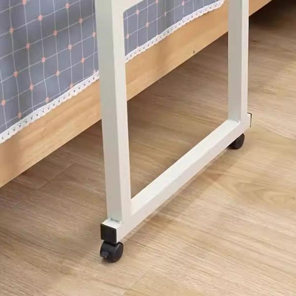 Adjustable Wooden Double Desktop Laptop On Bed Workstation Table with Wheels Care Nursing Mobile Adjustable Straddle Bed Lazy