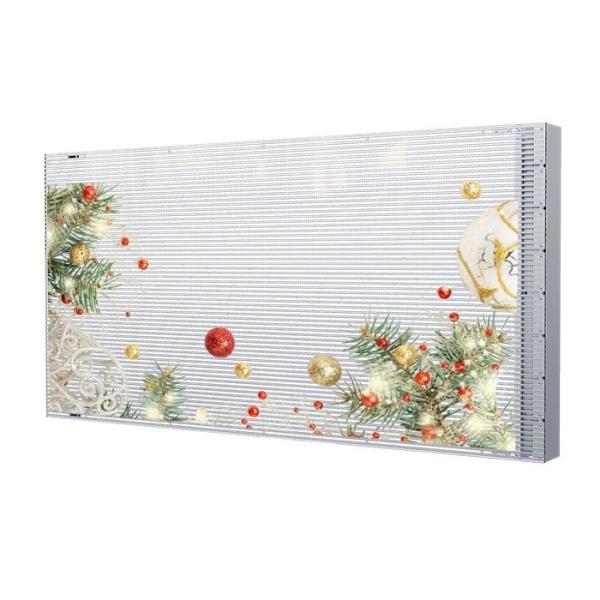 P4 Adhesive Transparent LED Display SMD1921 240x1500mm 3.5 kg Per Square Meter