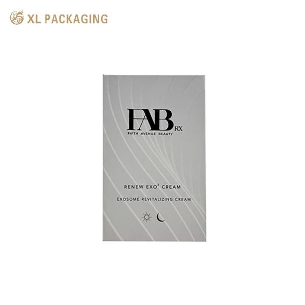 ﻿XL Packaging Custom Printed Cosmetic Boxes Embossed Black Foil Logo Kraft Paper Packaging Box for Eco Friendly Skincare Products