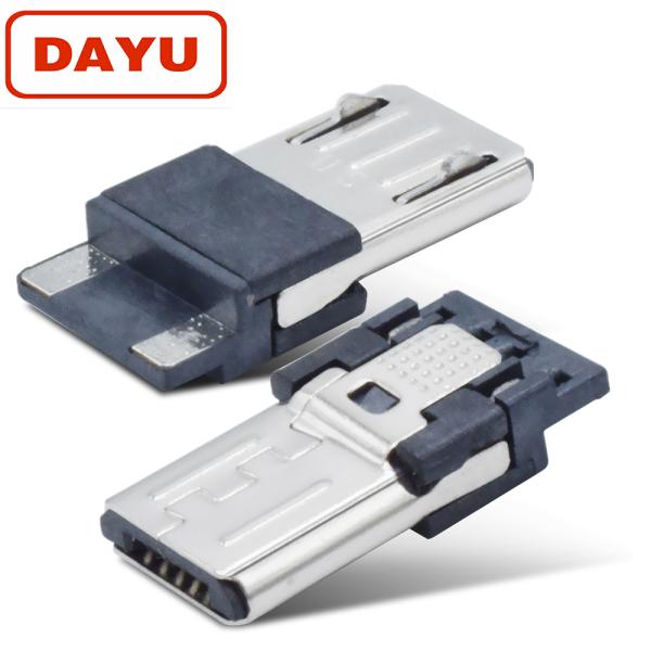 US Logo Printed Micro B Connector , Two Pin Connector With Shrapnel For Samsung