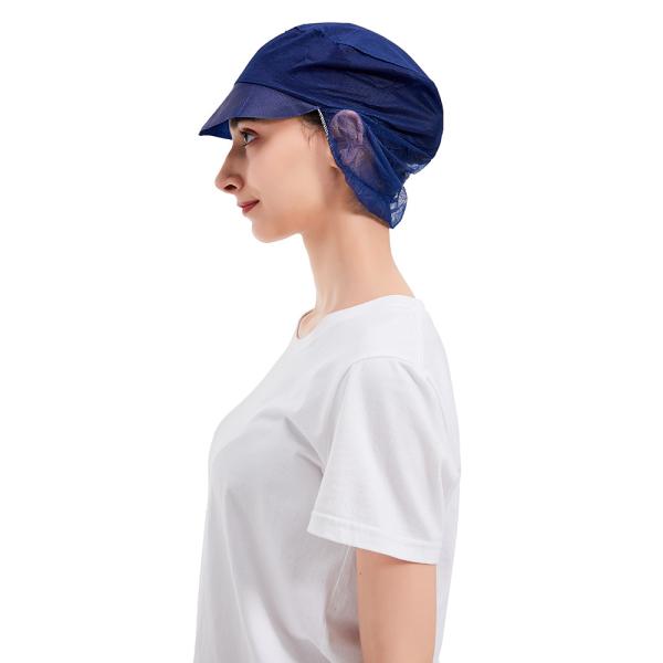 Customized Disposable Nonwoven Snood Cap Cap Working Cap With Brim For Food Industry Factory