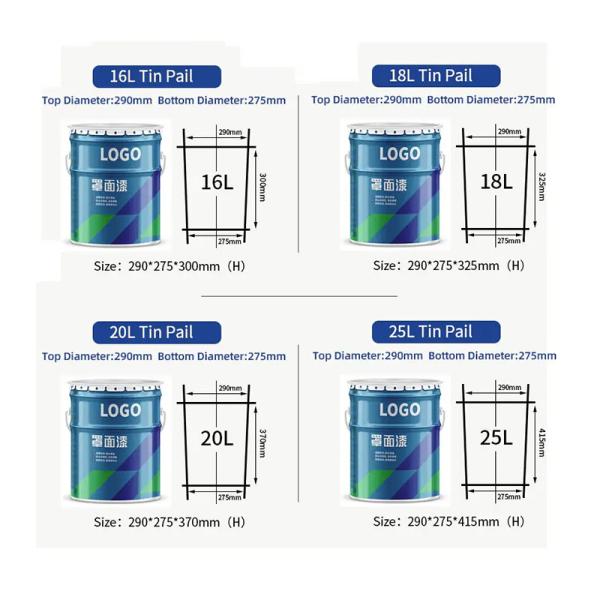 Eco Amigable Reciclables hermético 5 galones de cabeza abierta cubo de acero para la pintura química / interior