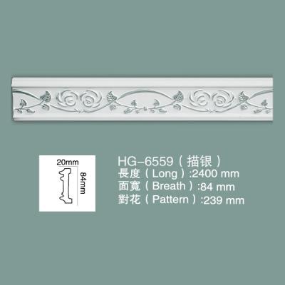 Cornice de plafond en mousse en mousse HG-6559 en argent