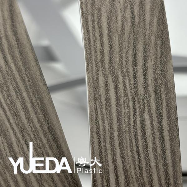 Dark Brown Wood Grain Plastic Edging Tape Edge Banding Strips Moisture Proof