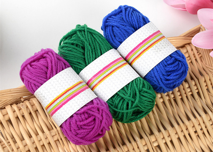 Assorted Color DIY Ball 100% Acrylic Crochet Yarn for Hand Knitting , ODM