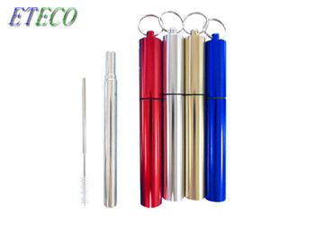 Food Grade Collapsible Stainless Steel Straw Juice Drinking