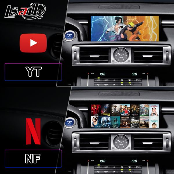 Lsailt 10.25 Inch Android Carplay Multimedia Screen for 2013-2020 Lexus IS Knob IS250 IS200t IS300 IS300h IS350