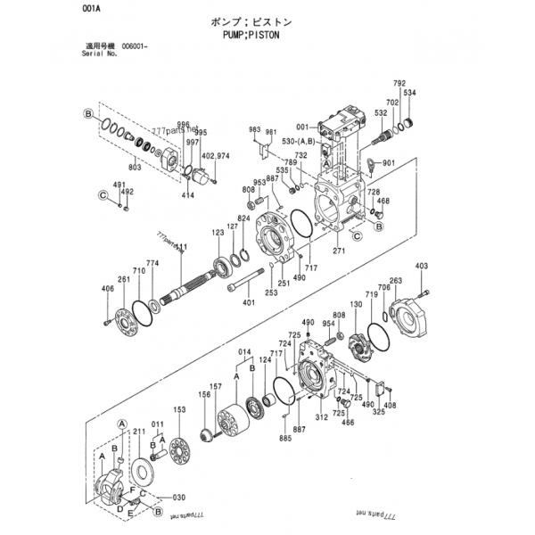 Hitachi Excavator Hydraulic Pump K3V280 for ZX850-3 ZX650-3 EX1200-6