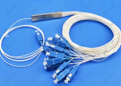 Steel Tube Mini Fiber Optic PLC Splitter 1x16 Powerful Anti Environmental Change