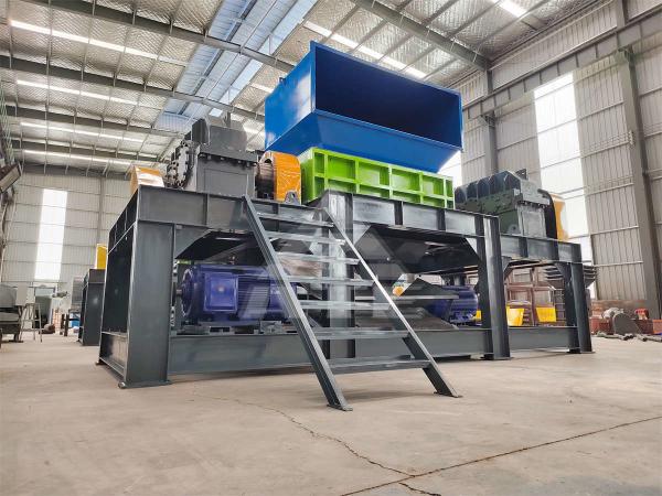 Engine Wheel Aluminum Shredder Waste Recycling Dual Shaft Shredder