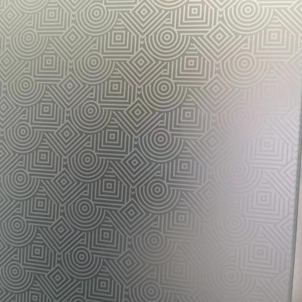 Privacy Mirror Acid Etched Glass Panels 2140x3300mm
