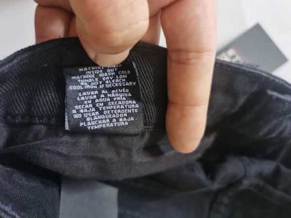 100% Cotton Men's Denim Pants Heavy Washed Complex Workmanship