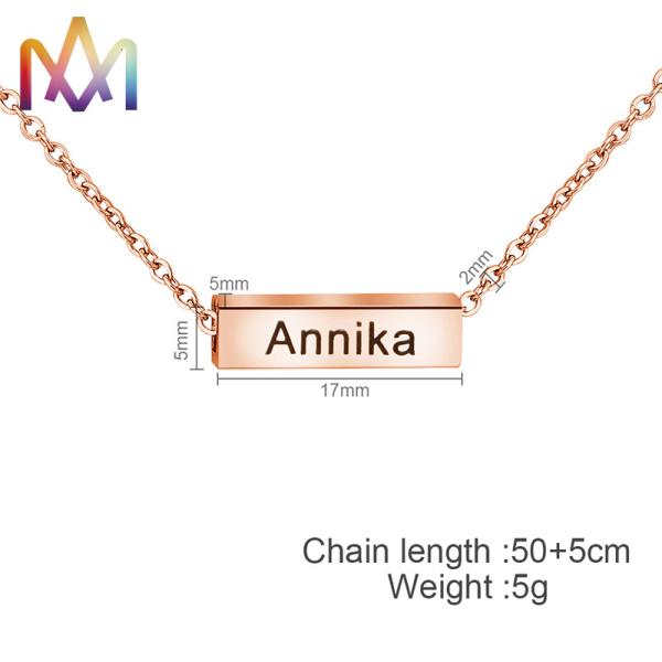 Hypoallergenic SUS316L Letter Name Necklace Choker