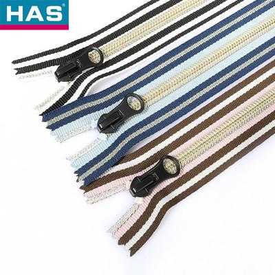 Metal Puller and Colorful Fabric Strap 5 Nylon Closed-End Zipper for Hoodies