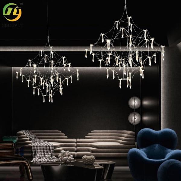 Sala de visitas simples italiana Crystal Light da casa de campo da adega de Art Chandelier Firefly Star Light