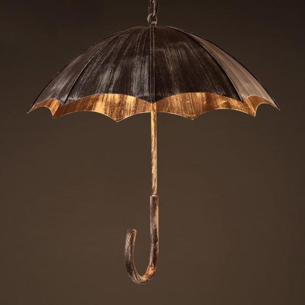Retro creative umbrella lamp wind industrial loft do the old wrought iron chandelier（WH-VP-148)