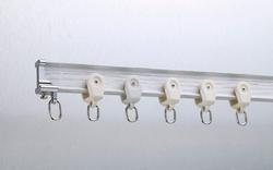 White Ceiling Silent Curtain Track Wall Mounted Metal Aluminum Material For Bay Window
