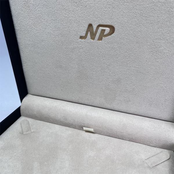 Natpak Leatherette Paper Jewelry Gift Boxes With Gold Edge
