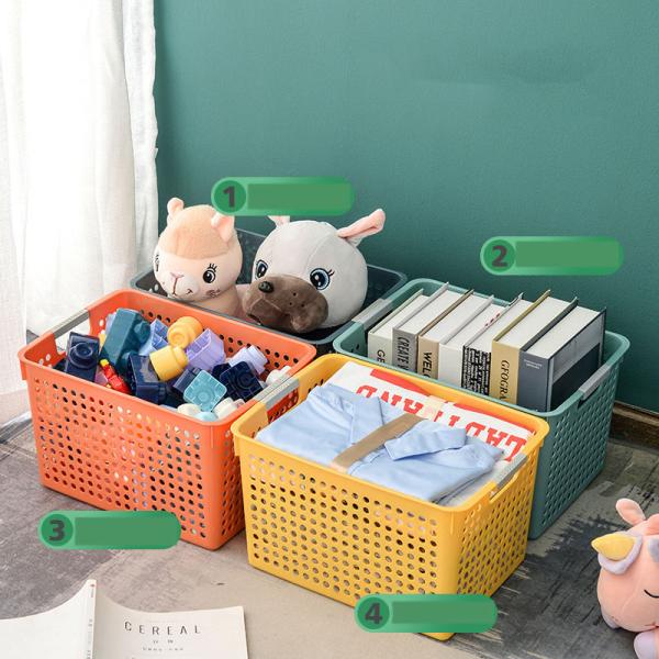 Multi Color Living Room Snack Storage Basket PP