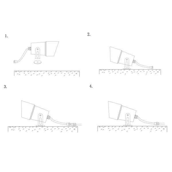 Лампа ландшафта светов 3В шипа сада СИД УДАРА