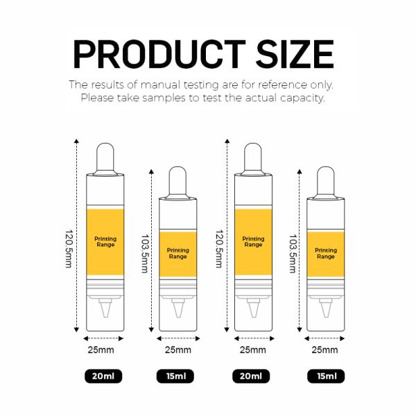 15ml and 20ml Double-headed Custom-designed PET Dropper Bottle for Essence and Skin Care Water Packaging