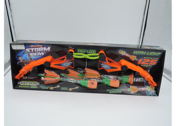 Fast Load Shooting Bow Set Kids Play Toys W / Whistle Sound Arrows 125 Feet