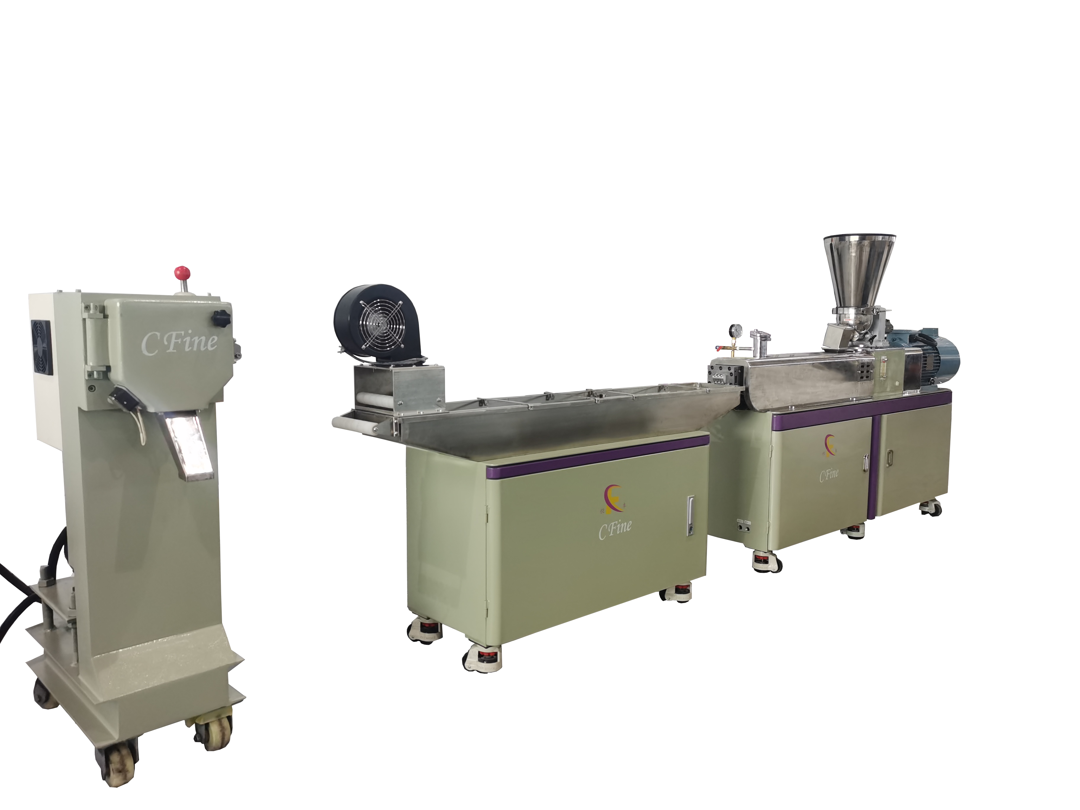 60rpm~400rpm Twin Screw Granulator Machine Customized