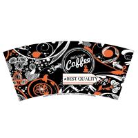 Double PE d'ondulation de fan chaude de tasse de papier enduit pour le café