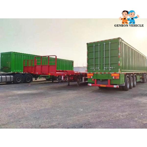 Tri Axles Box Body Quad Axle 50 Tons Tipper Truck Trailers