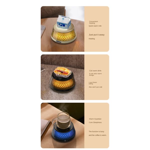 Compact Portable Mug Warmer Heat Resistant Multi Use Desk Coaster For Home Office
